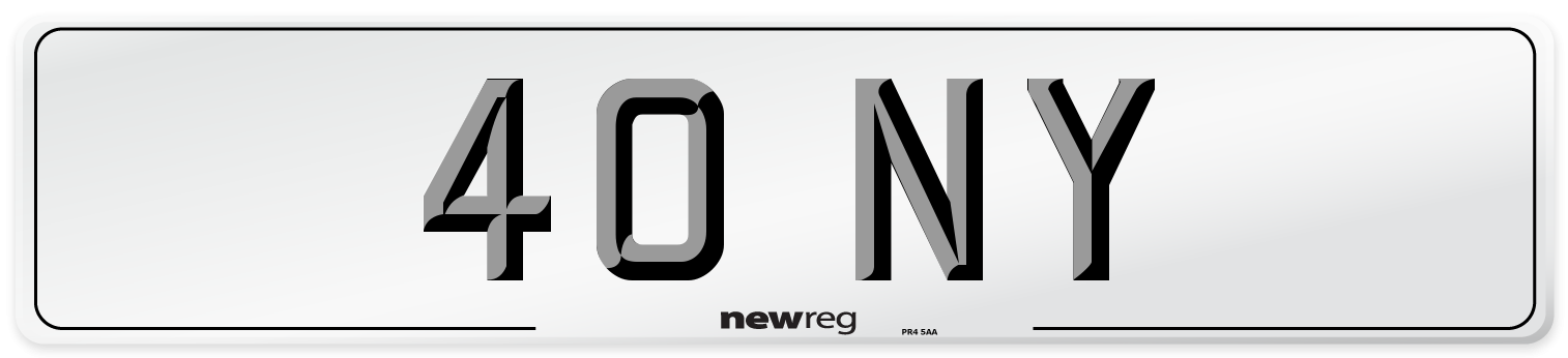 40 NY Number Plate from New Reg